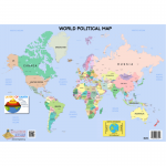 Write-On Wipe-Off World Political Map